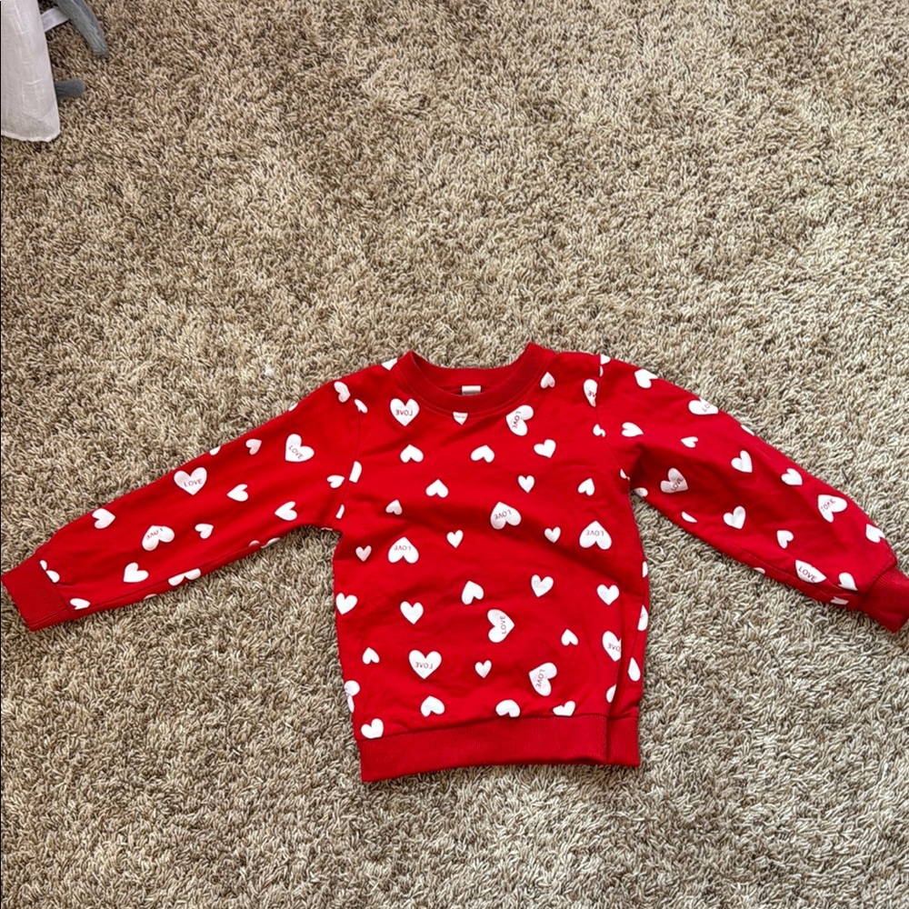 Red Heart Patterned Sweater